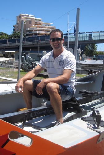 Andrew Abrahams who is making a world record attempt at the 2011 Show  - Sanctuary Cove International Boat Show 2011  © Kate Duryea